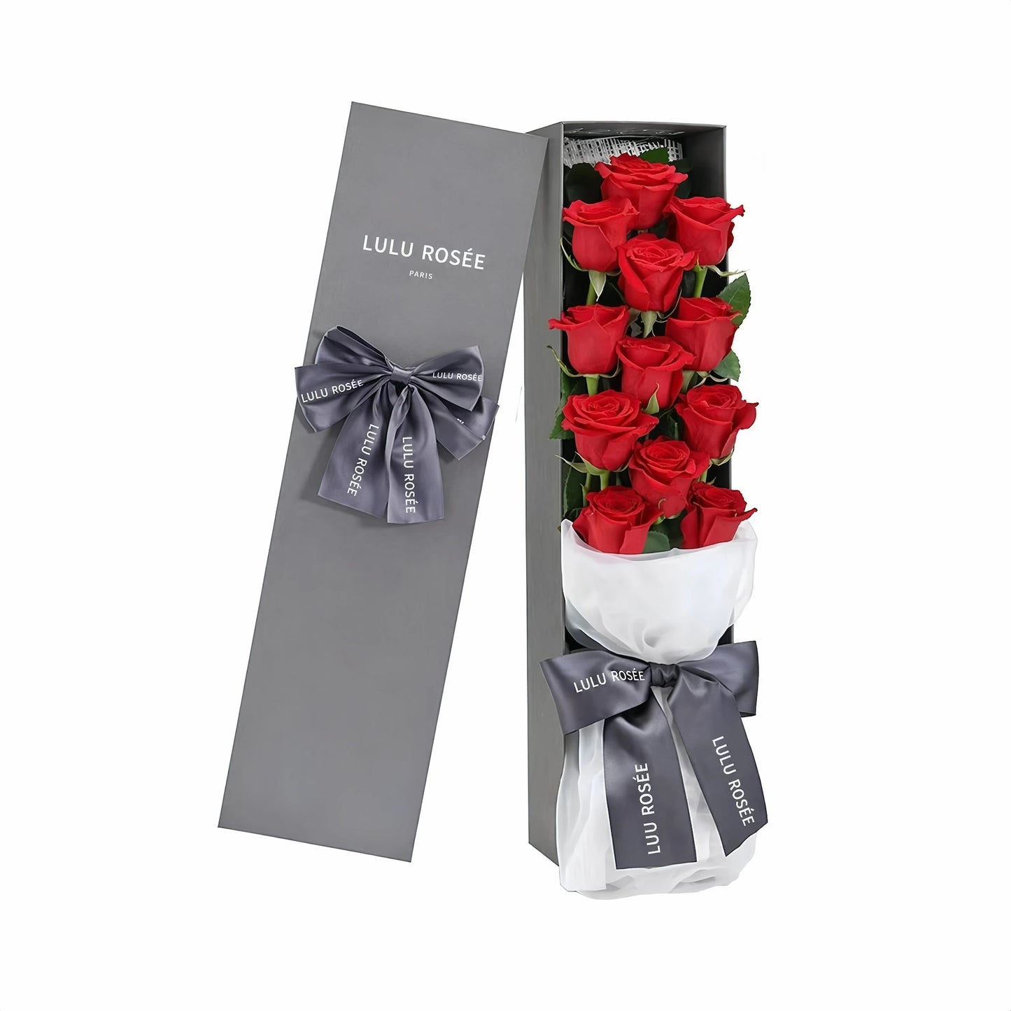 Moyenne Long Stem 12 Rose Bouquet