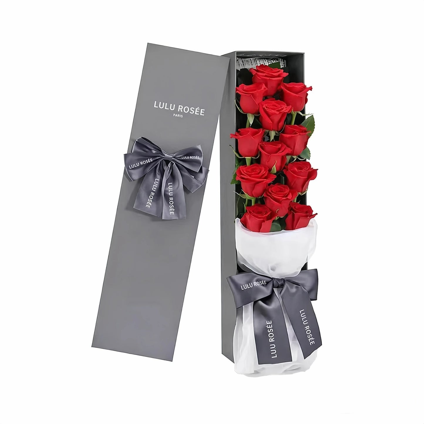 Moyenne Long Stem 12 Rose Bouquet